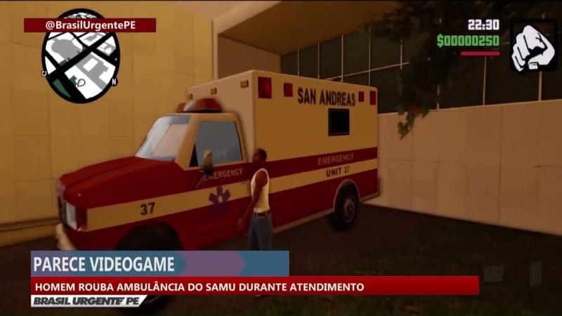 Homem rouba ambulância do Samu durante atendimento