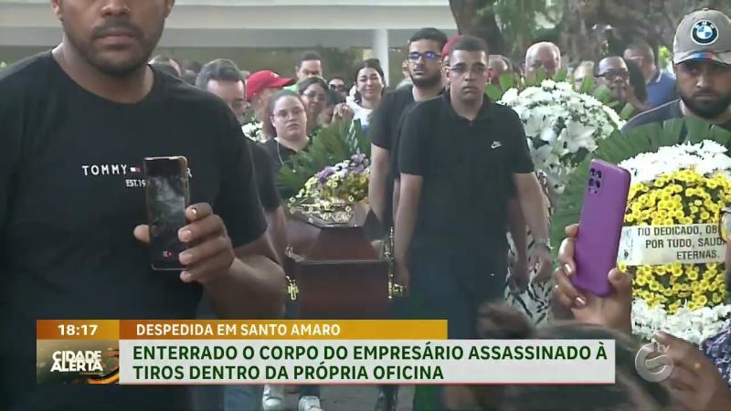 Enterrado o corpo do empresário assassinado à tiros dentro da própria oficina no Recife
