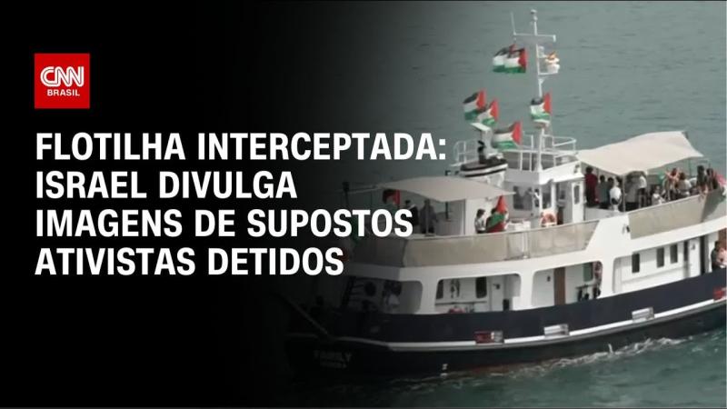 Israel divulga imagens de supostos ativistas detidos em embarcações 