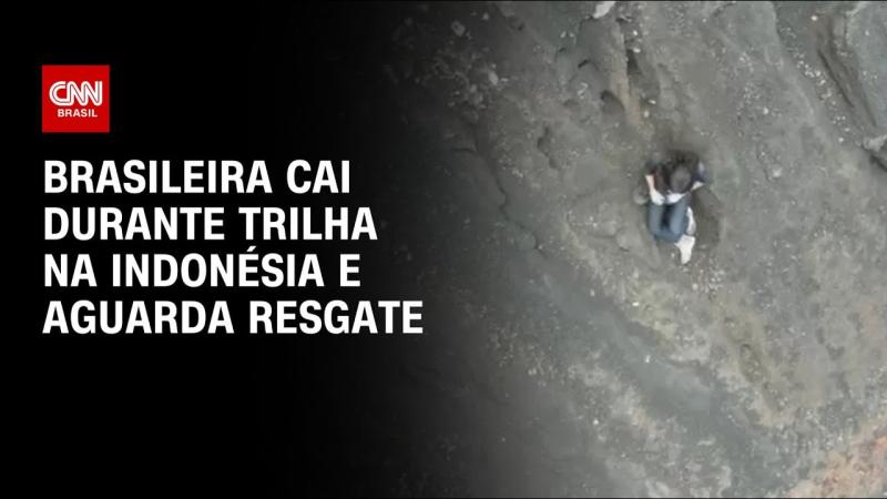 Brasileira cai durante trilha na Indonésia e espera resgate há 14 horas 