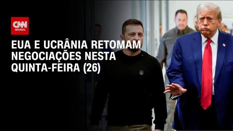  Estados Unidos e Ucrânia retomam negociações nesta quinta-feira (26)