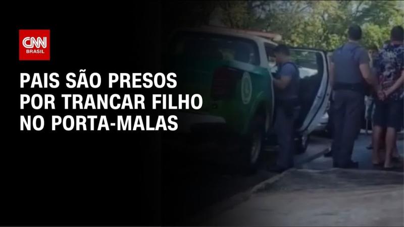 SP: Pais são presos após trancarem menino de 6 anos no porta-malas do carro.