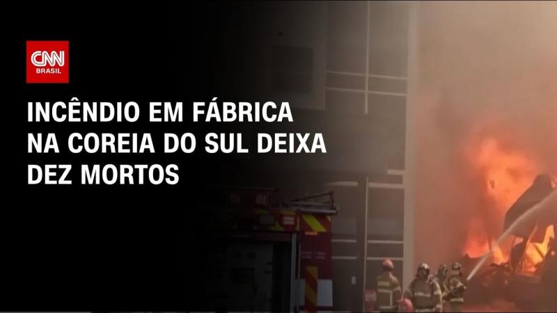 Incêndio em fábrica deixa dez mortos e 59 feridos na Coreia do Sul