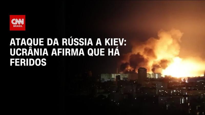 Rússia ataca Kiev com drones e mísseis e deixa feridos 