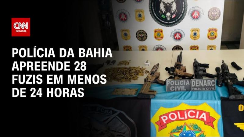 Polícia apreende 28 fuzis em 24h na Bahia; no ano já foram quase 100