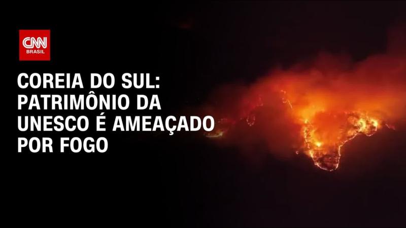  Patrimônio mundial da Unesco é atingido por fogo na Coreia do Sul