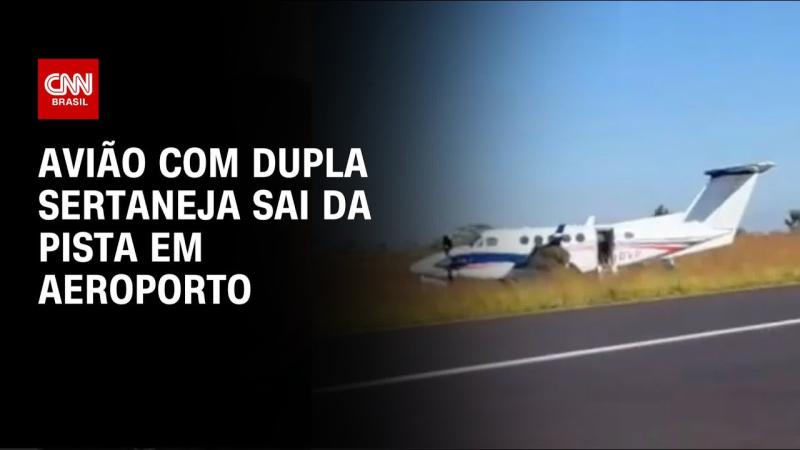 Avião com dupla Rionegro & Solimões sai da pista em aeroporto de SP