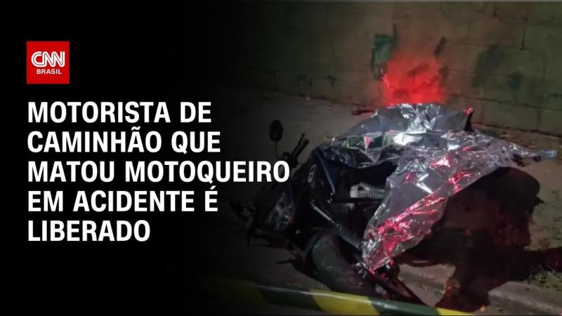 Motorista de caminhão que atropelou e matou motoqueiro vai responder em liberdade
