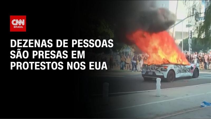 Dezenas de pessoas são presas em protestos contra operações de imigração nos EUA 