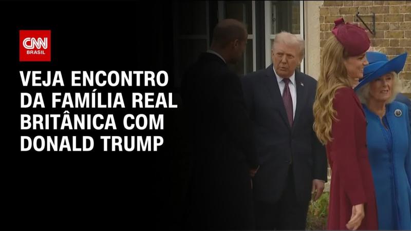 Veja chegada de Trump ao Castelo de Windsor para encontro com rei Charles III