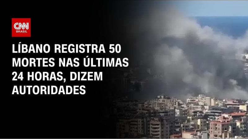 Ataques israelenses: Líbano registra 50 mortes nas últimas 24 horas
