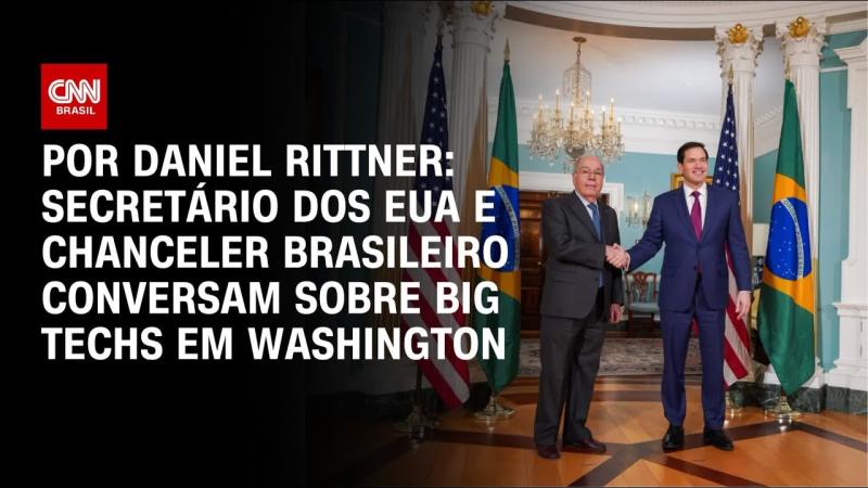 Marco Rubio e Mauro Vieira conversam sobre big techs em Washington