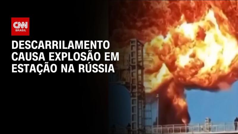 Descarrilamento causa explosão seguido de incêndio em estação na Rússia