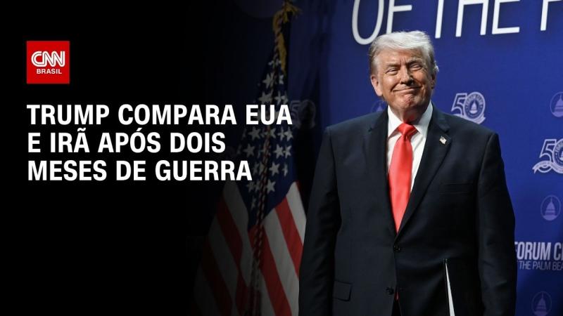Trump publica imagem comparando EUA e Irã após mais de dois meses de guerra