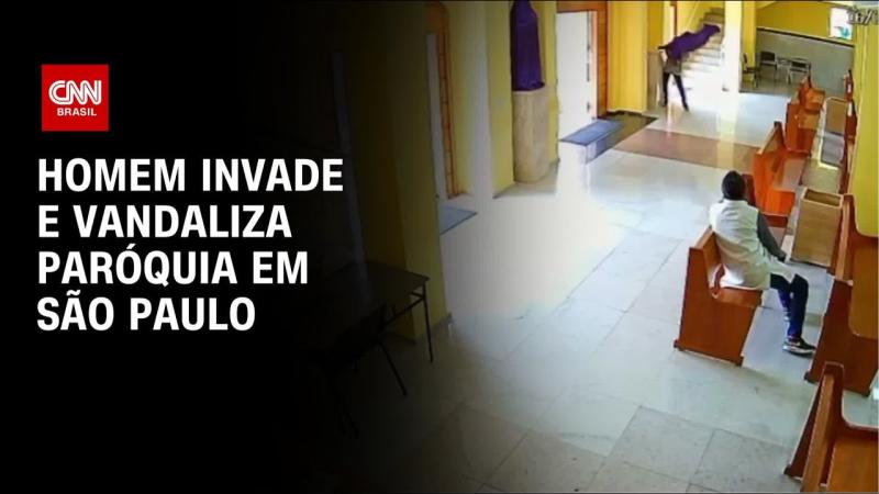  Homem vandaliza igreja e destrói imagens de santos em SP