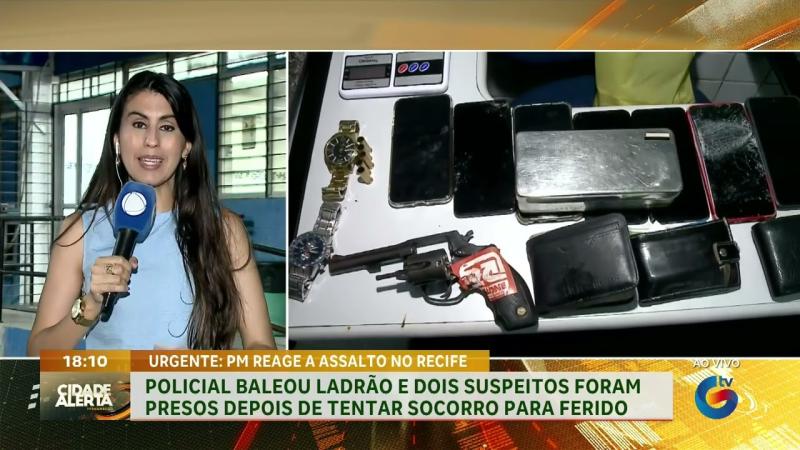 Policial baleou ladrão e dois suspeitos foram presos depois de tentar socorro para ferido