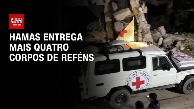 Forças de Israel recebem mais quatro corpos de reféns do Hamas