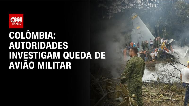Autoridades colombianas investigam queda de avião militar