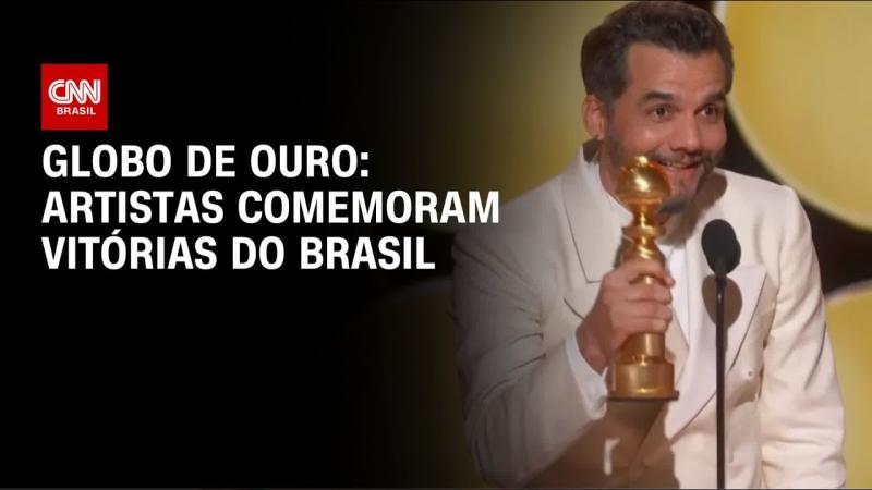 Artistas comemoram vitórias do Brasil no Globo de Ouro