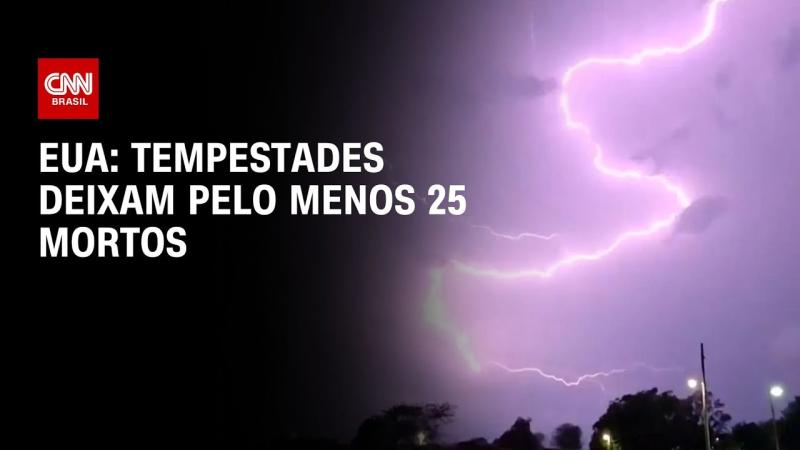 Tempestades e tornados nos EUA deixam pelo menos 25 mortos