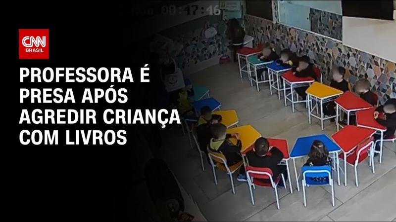 Professora que agrediu criança de quatro anos com pilha de livros é presa no RS