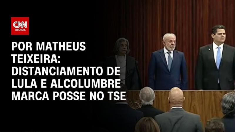 Lula e Alcolumbre não se falam durante posse de Nunes Marques no TSE