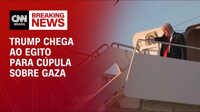 Donald Trump chega ao Egito para Cúpula sobre Gaza