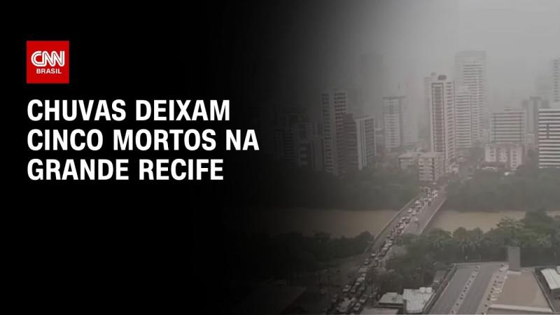 Chuvas deixam cinco mortos na grande Recife