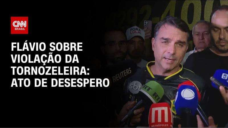 Flávio diz que tentativa de violar tornozeleira seria “ato de desespero” 