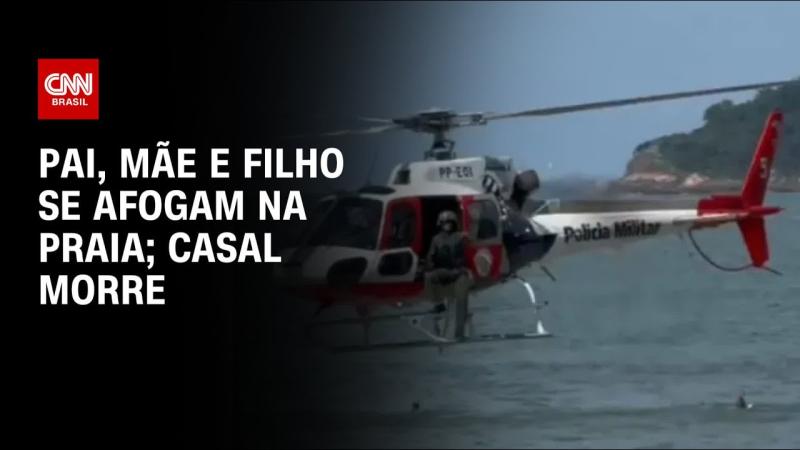 Casal morre afogado e filho sobrevive em litoral de SP