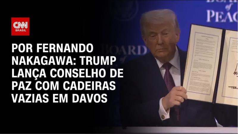 Trump lança Conselho de Paz com cadeiras vazias em Davos