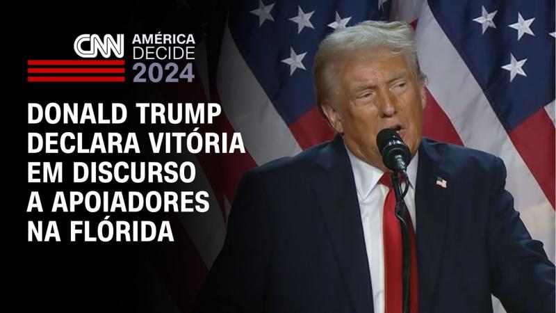 Donald Trump declara vitória em discurso a apoiadores na Flórida | AMÉRICA DECIDE