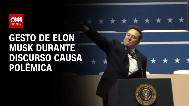 Gesto de Elon Musk durante discurso causa polêmica
