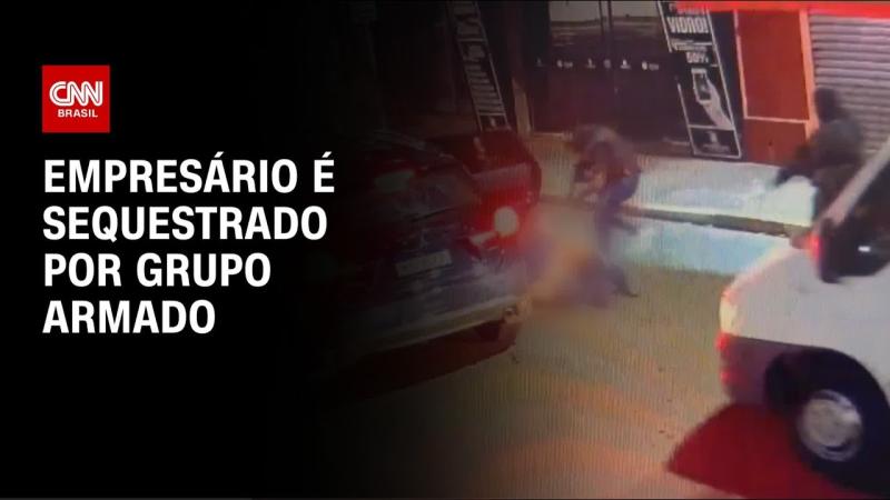  Câmera flagra sequestro de empresário no interior de SP