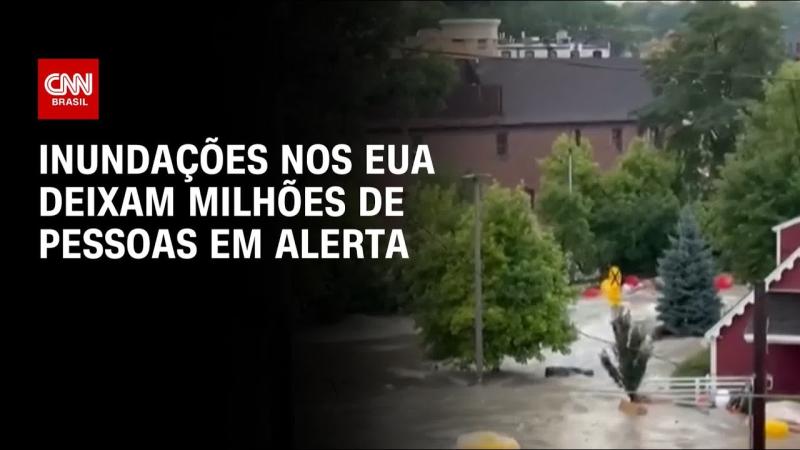 Inundações nos Estados Unidos colocam milhões de pessoas sob alerta