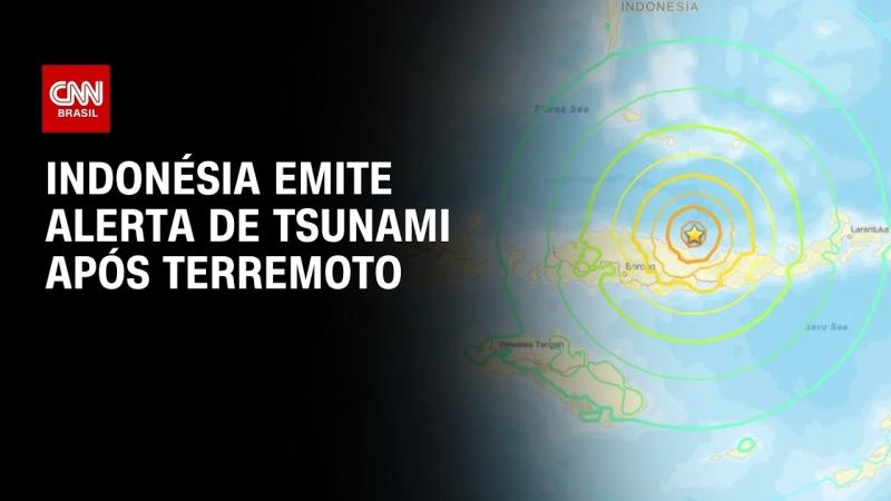 Indonésia emite alerta de tsunami após terremoto de magnitude 7,7 atingir o país