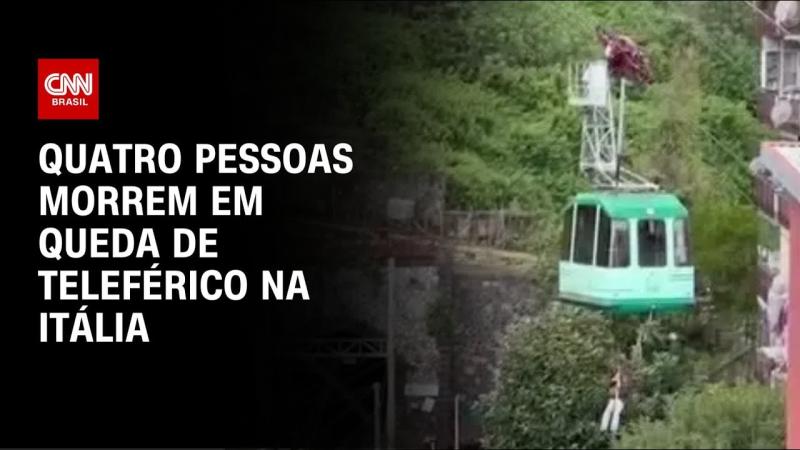 Teleférico despenca e deixa quatro mortos na Itália