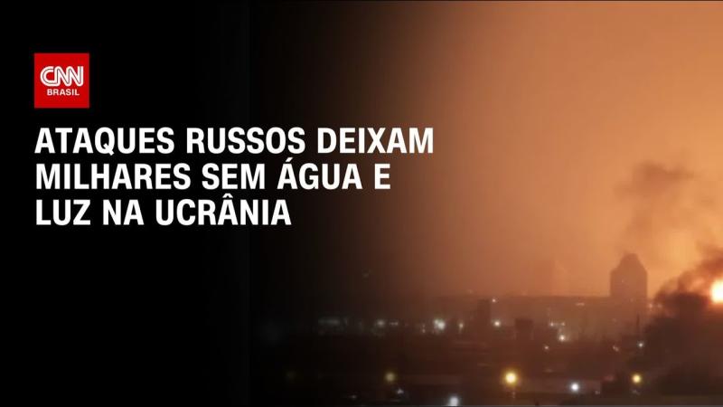  Ataques da Rússia deixam quase 300 mil pessoas sem água e luz na Ucrânia