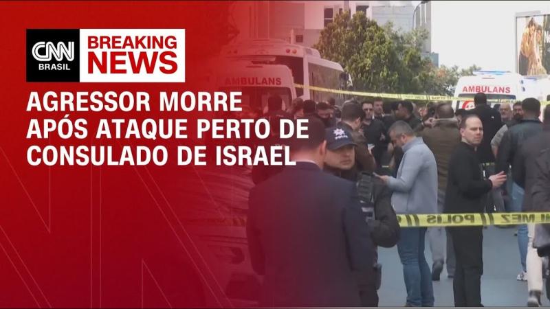 Ataque a tiros perto do consulado de Israel deixa dois policiais feridos