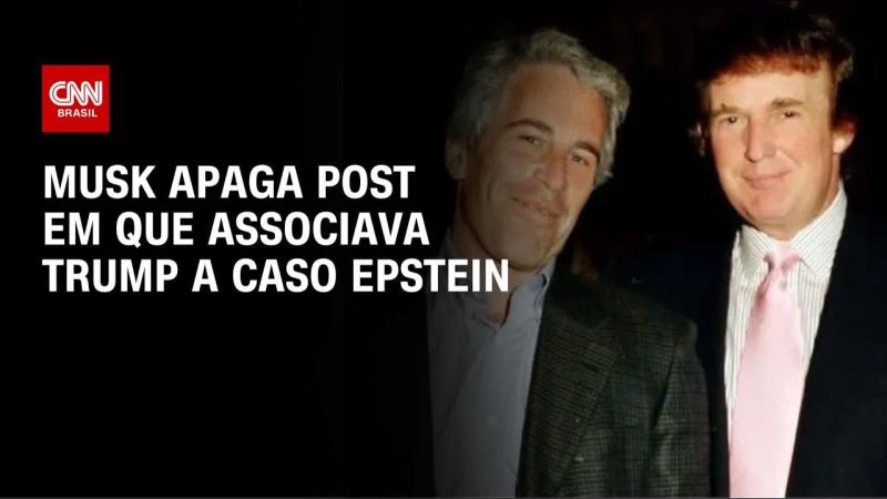 Elon Musk apaga publicação em que associa Trump a caso Epstein