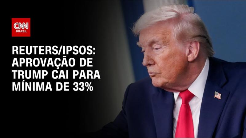 Aprovação de Trump cai ao menor nível do segundo mandato, aponta