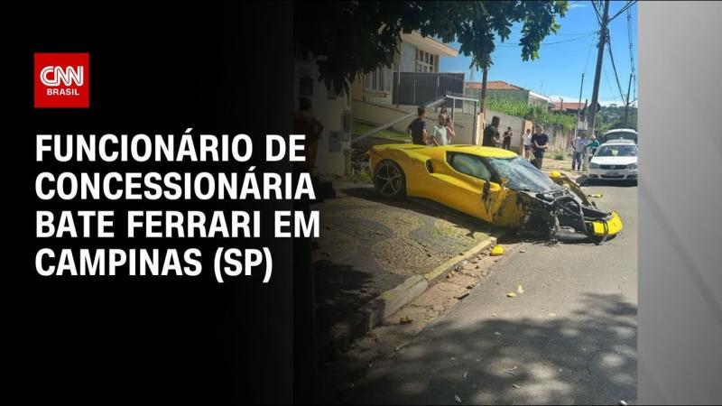 Funcionário de concessionária bate Ferrari em Campinas (SP) 
