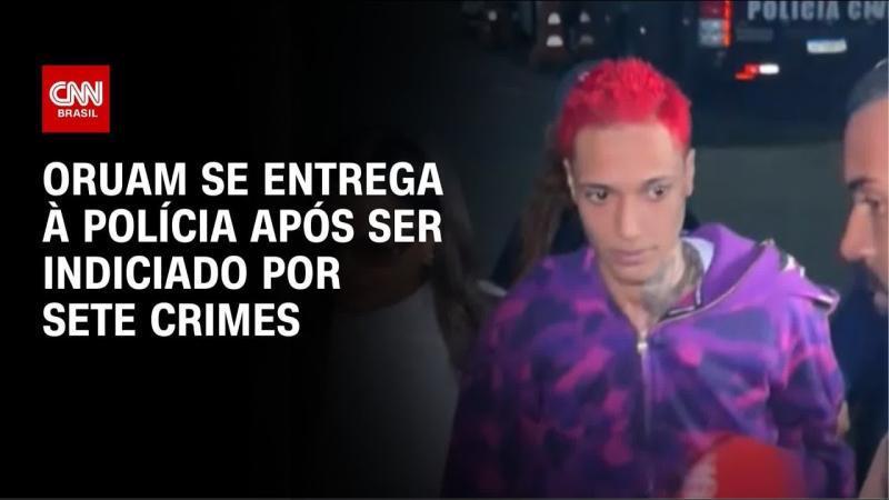 Rapper Oruam se entrega à polícia no Rio de Janeiro 