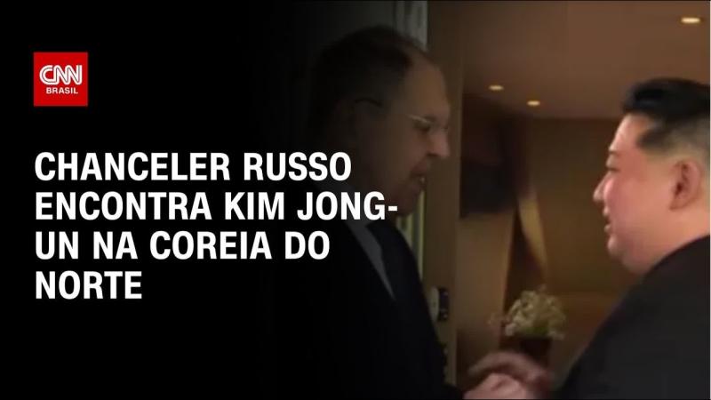 Chanceler da Rússia encontra Kim Jong-un em viagem à Coreia do Norte