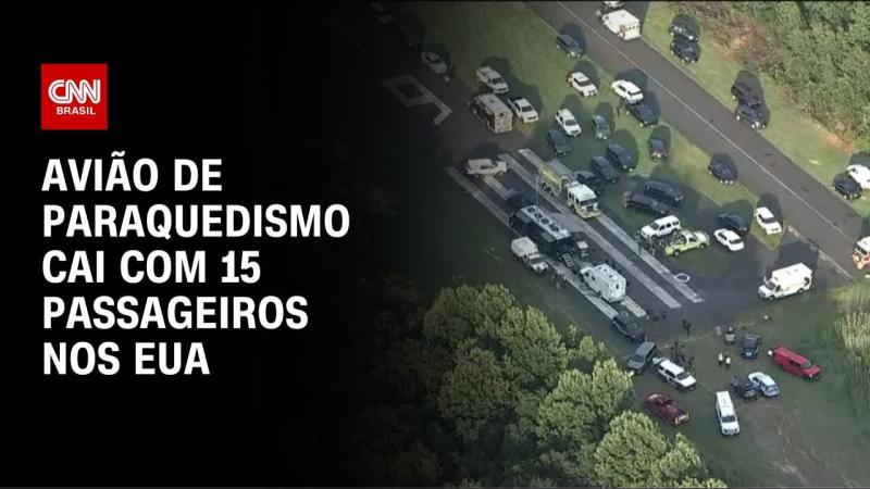 EUA: Avião de paraquedismo cai com 15 pessoas a bordo 