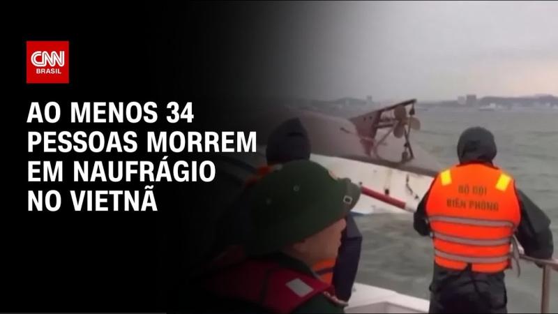 Naufrágio no Vietnã deixa ao menos 34 pessoas mortas