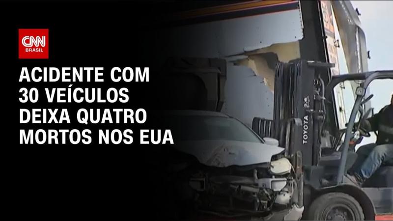  EUA: acidente com 30 veículos deixa quatro mortos 