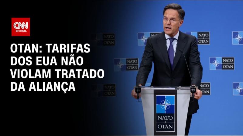  Chefe da OTAN diz que tarifas dos EUA não violam tratado da aliança