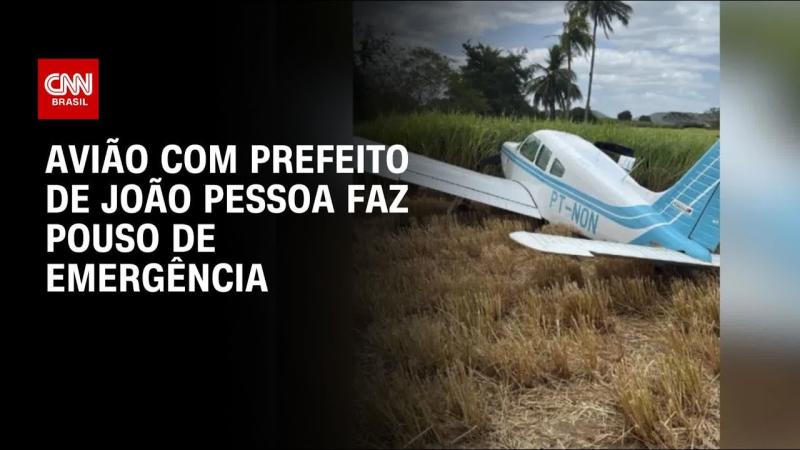 Avião com prefeito de João Pessoa faz pouso de emergência na Paraíba